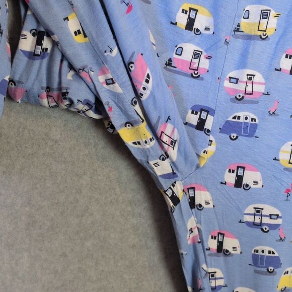 Nite Nite Munki Munki Blue RV Camper Travel Pajama Set Women's XL - Picture 7 of 8